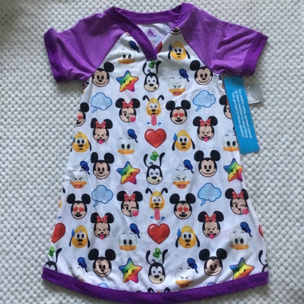 DISNEY Size 4 Multi-Character Nightgown NWT